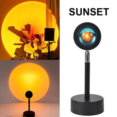 Färgglad nattlampa med solnedgångseffekt (USB-driven)