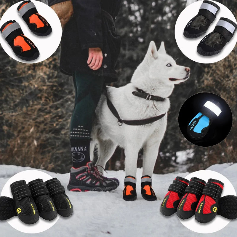 Vattentäta skor med reflex för hund